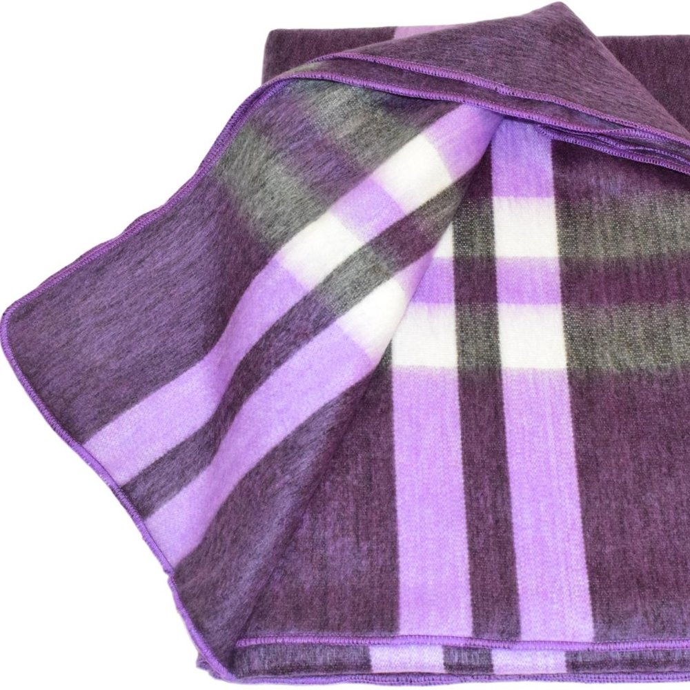 Handmade Alpaca blanket - Mauve